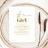 Glam Gold eine Girl-Baby-Dusche Einladung