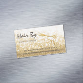 Glam Gold elegante moderne Buschschschere Magnetische Visitenkarte (Beispiel)
