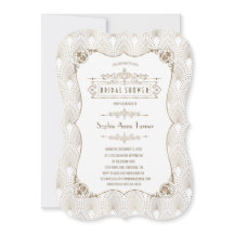 Glam Gold Fleur-de-lis Great Gatsby Brautparty