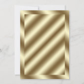 Glam Gold Foil und Black Wedding Einladung (Rückseite)