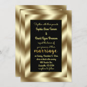 Glam Gold Foil und Black Wedding Einladung (Vorne/Hinten)