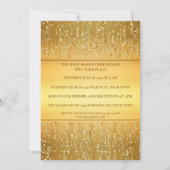 Glam Gold Frame Quinceanera Einladung (Rückseite)