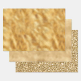 Glam Gold Geschenkpapier Set
