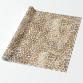 Glam Gold Giraffe Print Geschenkpapier (Ungerollt)