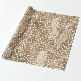 Glam Gold Giraffe Print Geschenkpapier