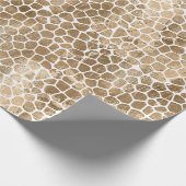 Glam Gold Giraffe Print Geschenkpapier (Ecke)