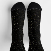 Glam gold glitter and sparkles on black image socken (Oben)