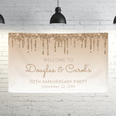 Glam Gold Glitter Drip 50. Jubiläumsfeier Banner
