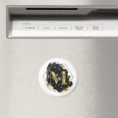 Glam Gold Glitter M Monogramm Magnet (In Situ (Geschirrspüler))