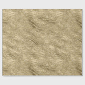 Glam Gold Glitz Glitzer Zebra Print Geschenkpapier (Flach)