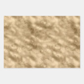 Glam Gold Glitz Glitzer Zebra Print Geschenkpapier Set (Vorderseite 3)