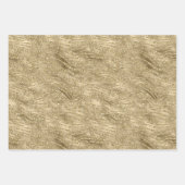 Glam Gold Glitz Glitzer Zebra Print Geschenkpapier Set (Vorderseite)