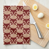 Glam Gold Glitzer Bells auf Weihnachten Geschirrtuch (Viertel Falte)