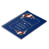 Glam Gold Glitzer Blush Bloral Wedding Planner Notizblock (Linke Seite)