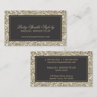 Glam Gold Glitzer Business Card Visitenkarte