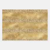 Glam Gold Glitzer Confetti      Geschenkpapier Set (Vorderseite 3)