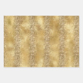Glam Gold Glitzer Confetti      Geschenkpapier Set (Vorderseite 2)