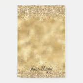 Glam Gold Glitzer Confetti      Post-it Klebezettel (Vorderseite)