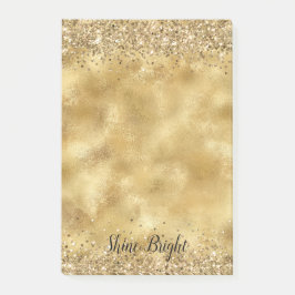 Glam Gold Glitzer Confetti Post-it Klebezettel