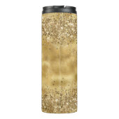 Glam Gold Glitzer Confetti          Thermosbecher (Rückseite)