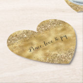 Glam Gold Glitzer Confetti Untersetzer (angewinkelt)