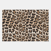 Glam Gold Glitzer Cream Leopard Glitzer Geschenkpapier Set (Vorderseite 2)