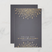 Glam gold Glitzer Deko vintage Hochzeit danke (Vorne/Hinten)