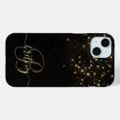 Glam Gold Glitzer Diamond Sparkle Elegantes Monogr Case-Mate iPhone Hülle (Rückseite (Horizontal))