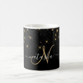 Glam Gold Glitzer Diamond Sparkle Elegantes Monogr Kaffeetasse (Mittel)