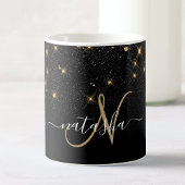 Glam Gold Glitzer Diamond Sparkle Elegantes Monogr Kaffeetasse