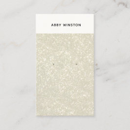 Glam Gold Glitzer Earring Holder Visitenkarte