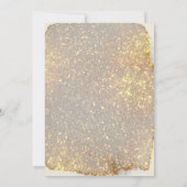 Glam Gold Glitzer Elegante Moderne Hochzeit Einladung (Rückseite)