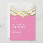 Glam Gold Glitzer Girly Wedding Einladung Deko Des (Vorderseite)