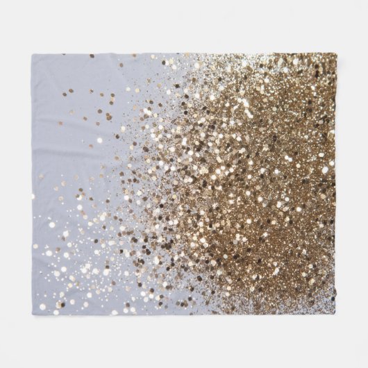 Glam Gold Glitzer Glam #1 Fleecedecke (Vorderseite (Horizontal))