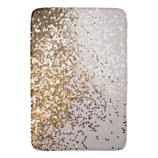 Glam Gold Glitzer Glam #3 (Imitate Glitzer) Badematte (Vorderseite Vertikal)