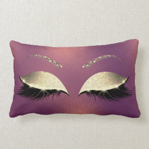 Glam Gold Glitzer Glam Makeup Lashes Kupfer Lendenkissen