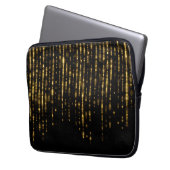 Glam gold Glitzer & Glitzern Laptopschutzhülle (Vorderseite Links)