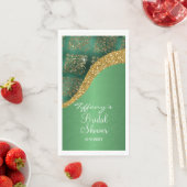 Glam Gold Glitzer Green Metallic Bridal Serviette (Beispiel)