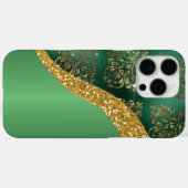 Glam Gold Glitzer Green Metallic Case-Mate iPhone Hülle (Rückseite (Horizontal))