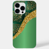 Glam Gold Glitzer Green Metallic Case-Mate iPhone Hülle (Rückseite)