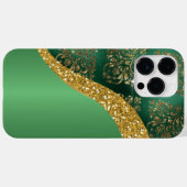 Glam Gold Glitzer Green Metallic Case-Mate iPhone Hülle (Rückseite (Horizontal))