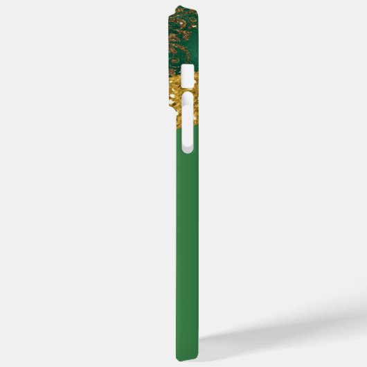 Glam Gold Glitzer Green Metallic Case-Mate iPhone Hülle (Rückseite / Links)