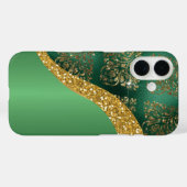 Glam Gold Glitzer Green Metallic Case-Mate iPhone Hülle (Rückseite (Horizontal))