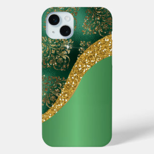 Glam Gold Glitzer Green Metallic Case-Mate iPhone Hülle