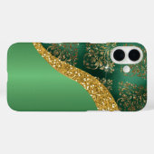 Glam Gold Glitzer Green Metallic Case-Mate iPhone Hülle (Rückseite (Horizontal))