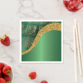 Glam Gold Glitzer Green Metallic Serviette (Beispiel)