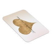 Glam Gold Glitzer Herz Magnet (Rechte Seite)