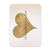Glam Gold Glitzer Herz Magnet (Vertikal)