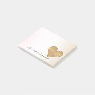 Glam Gold Glitzer Herz            Post-it Klebezettel