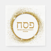 Glam Gold Glitzer Jewish Holiday Passover Serviette (Vorderseite)